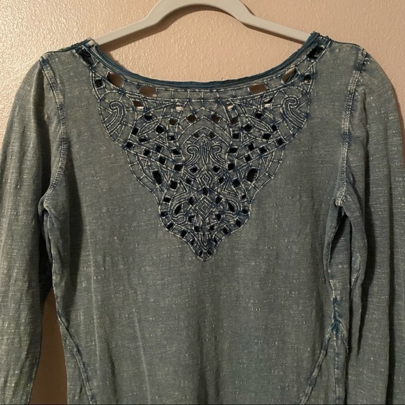 Free People Olive Green Top Size Small - Picture 11 of 14